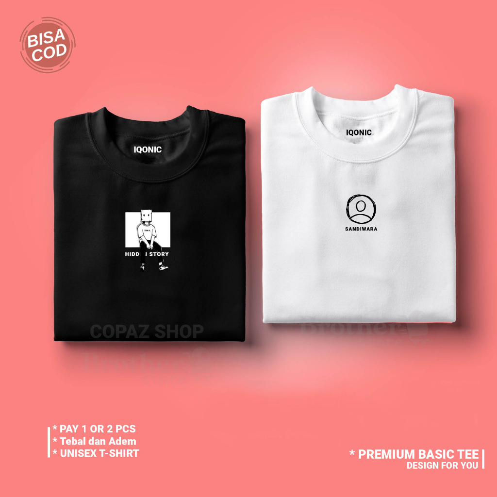 ( PROMO COD ) BROTHER STORE / Kaos Distro Pria / Kaos Distro100% Catoon Combed 24s tebal / Articel SANDIWARA