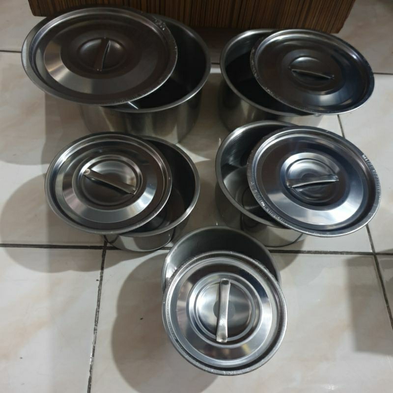 soup pot nagako indian 5 pcs stainless / soup pot stainless nagako indian 5 pcs