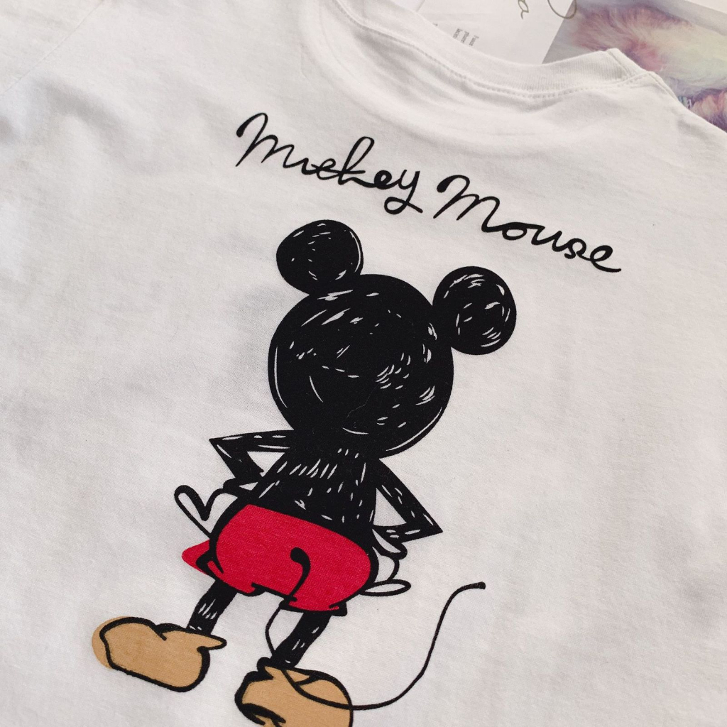 Kaos Oversize Couple Unisex Fashion Import Motif Mickey Mouse (Harga Hanya 1 Pcs)