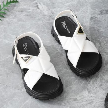 HYS Sandal Gunung Wanita 2201-11. Bahan Rubber Empuk Non-Slip Tali Belakang Perekat Cross Diamond