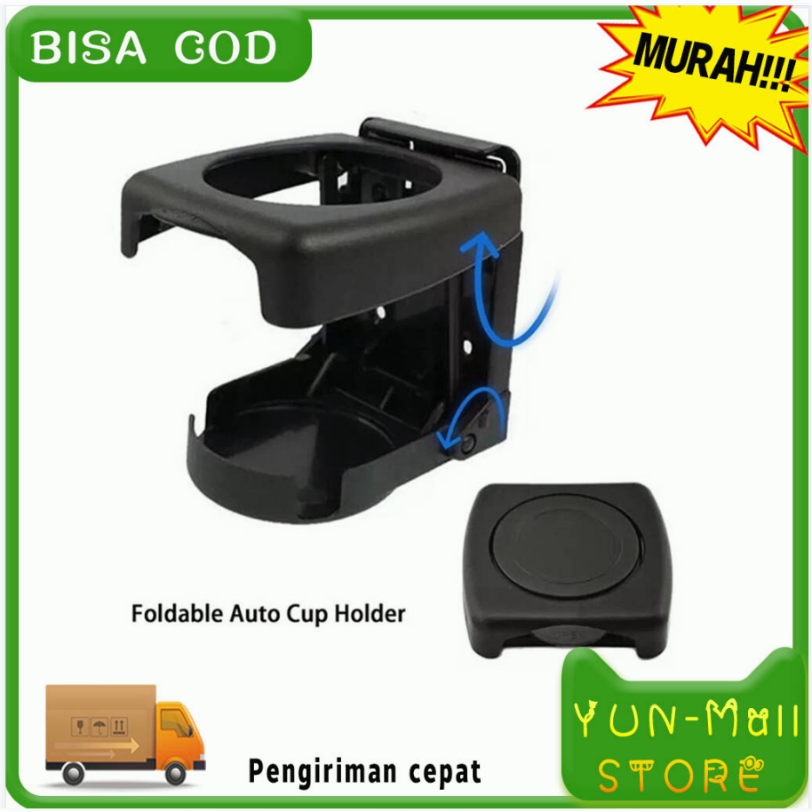 YUN Mall Foldable Car Cup Holder Tempat Botol Gelas Minuman Mobil Bisa Di Lipat