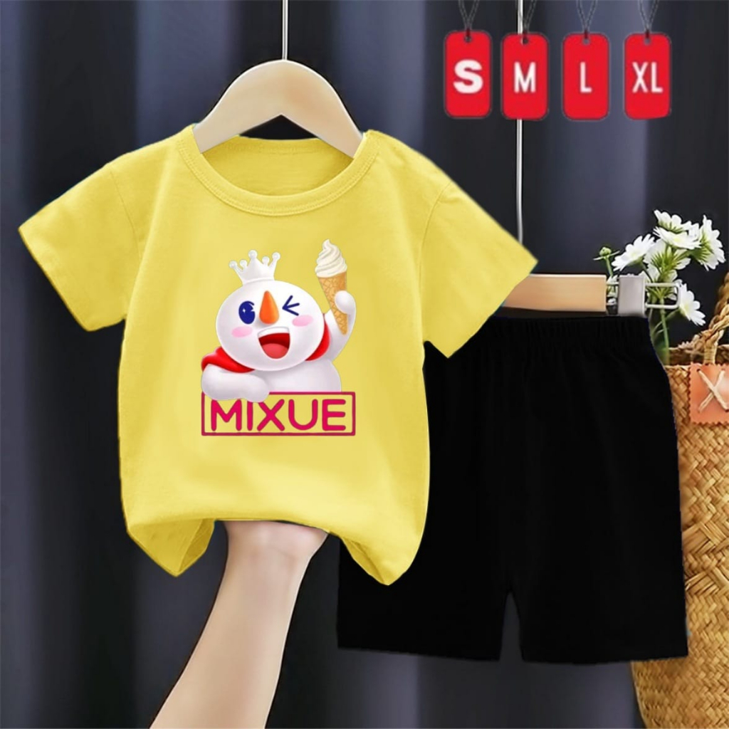 Setelan Kaos Anak Pendek Mixu 01/oneset SP