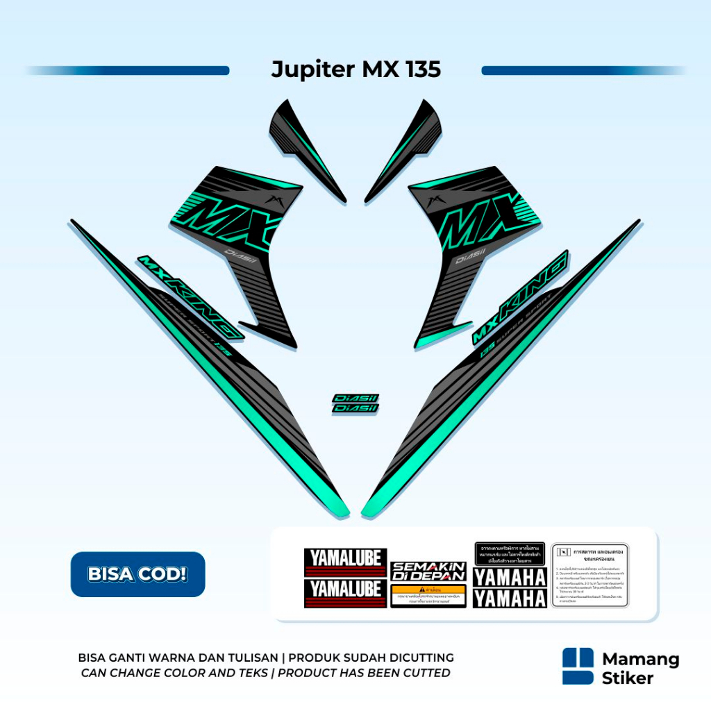 Striping Jupiter MX Old 135 Variasi (7) Malaysia Exciter Thailand Hitam Lama 2005 2006 2007 2008 200