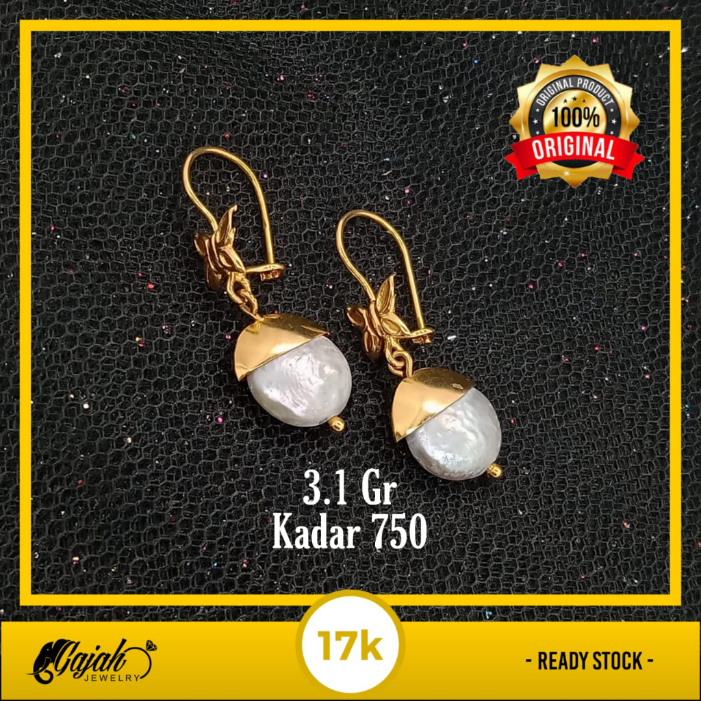 Anting emas 17K - 3.1 Gr Kadar 750 - 4932