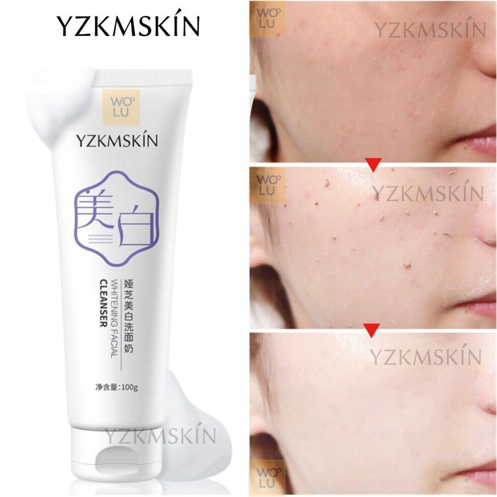 YZKMSKIN Whitening Facial Wash Cleanser With Multivitamin Skincare - Sabun Cuci Muka Lebih Cerah dan Glowing / Pemutih Wajahv