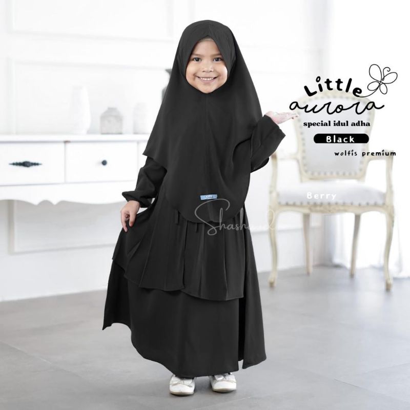 Aurora kids by shahia syar'i vol 4 | gamis kids set syar'i cadar premium murah |  gamis wolfis Premi
