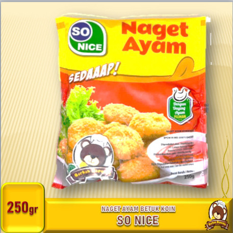 So Nice Naget Nugget Ayam 250g So Nice By So Good Distributor Frozen Food Bogor