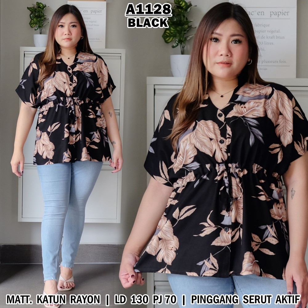 UNION11- ATASAN WANITA JUMBO XXXL / BAJU JUMBO WANITA / BAJU KERJA WANITA BIGSIZE / BLOUSE JUMBO WANITA / ATASAN JUMBO WANITA LD 130