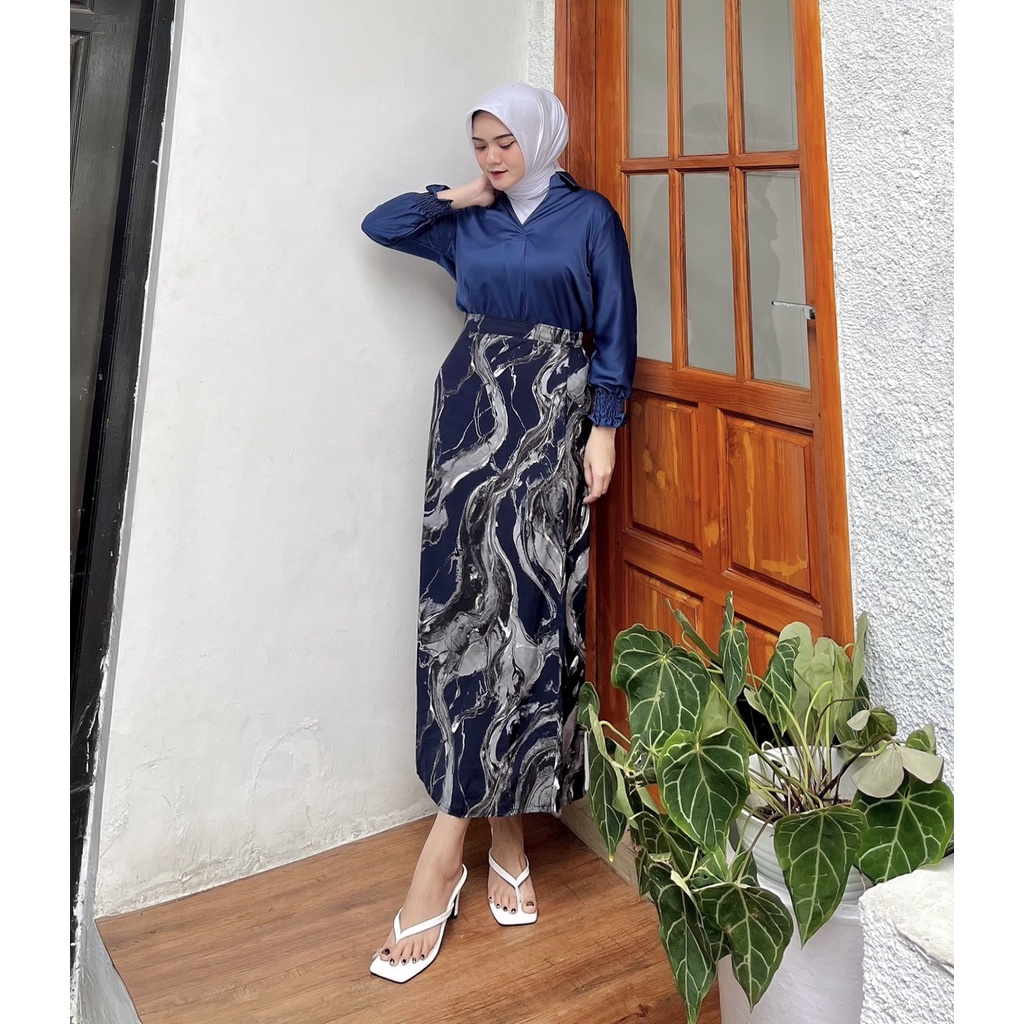 Rok Marble Span / Rok Korean Style Fashion Wanita Terbaru