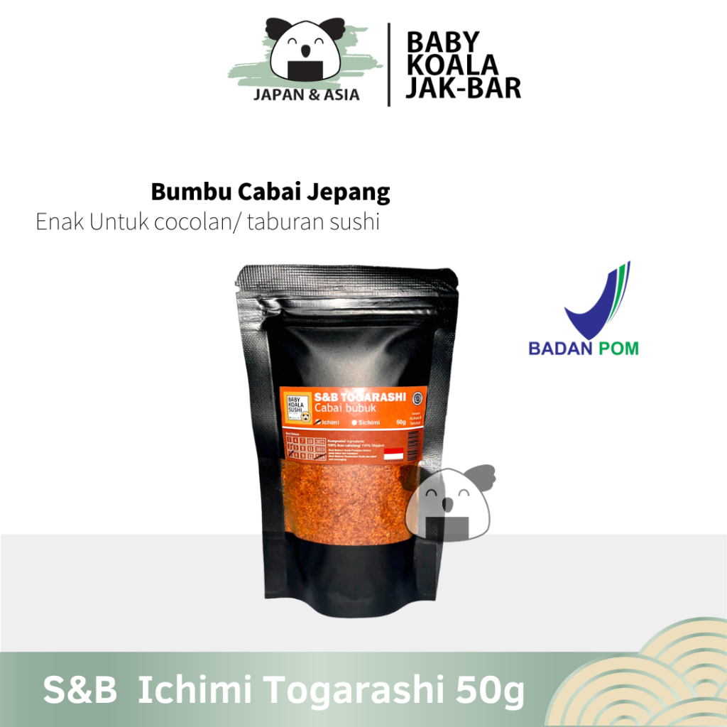 

S&B Ichimi Togarashi Cabai Jepang 50 g │ Cabe Bubuk Import Jepang │ Chili Powder for Sushi Ramenn