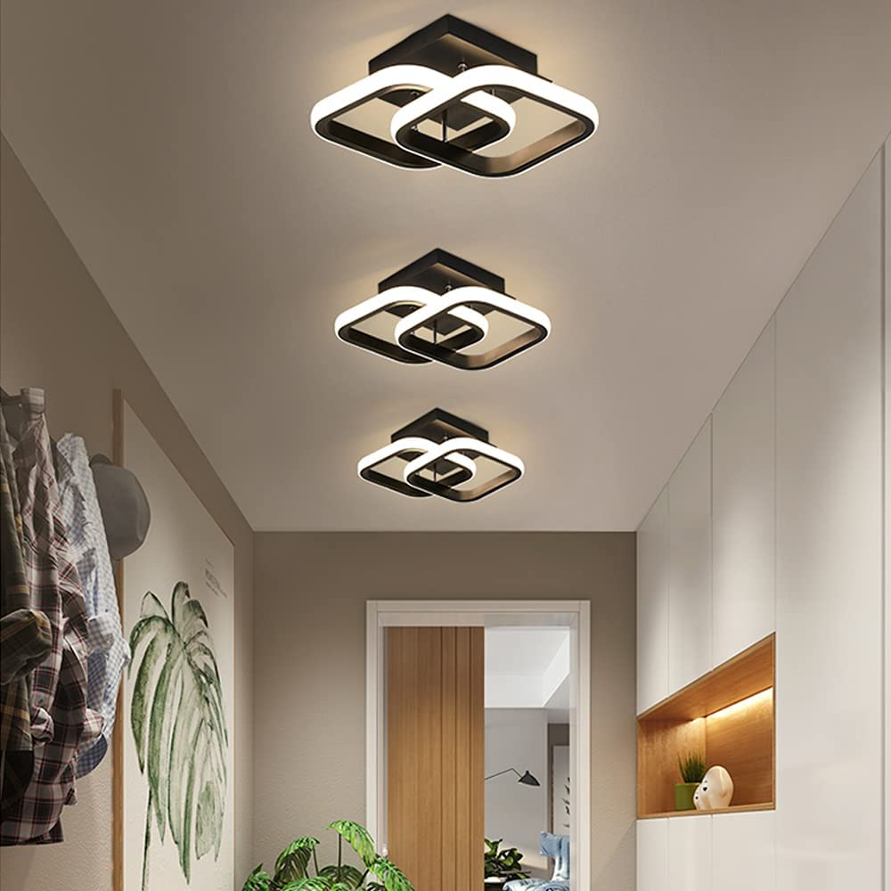 Lampu Plafon LED Modern Ceiling Light 22W 24 cm 3 in 1 Color - KG8021 - Black