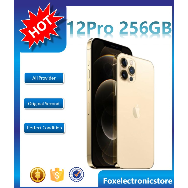 Apple iPhone12Pro 256GB【 Fullset Perfect Condition】Second Handphone Like New Original 100%Mulus Normal 3UTOOLS ALL GREEN