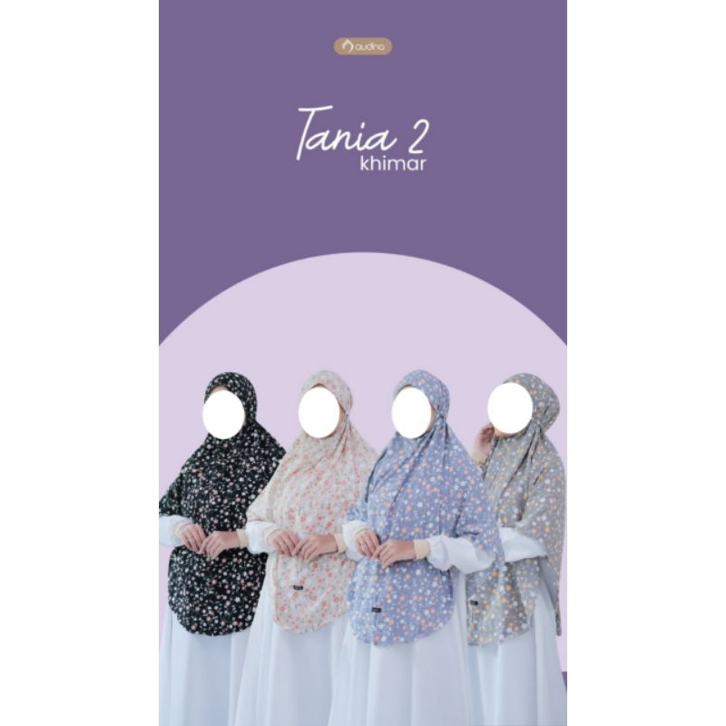 Tania Khimar 2 by Audina / Khimar Motif / Bergo Tali / Bergo Motif / Bergo Crincle / Audina Ori / Au