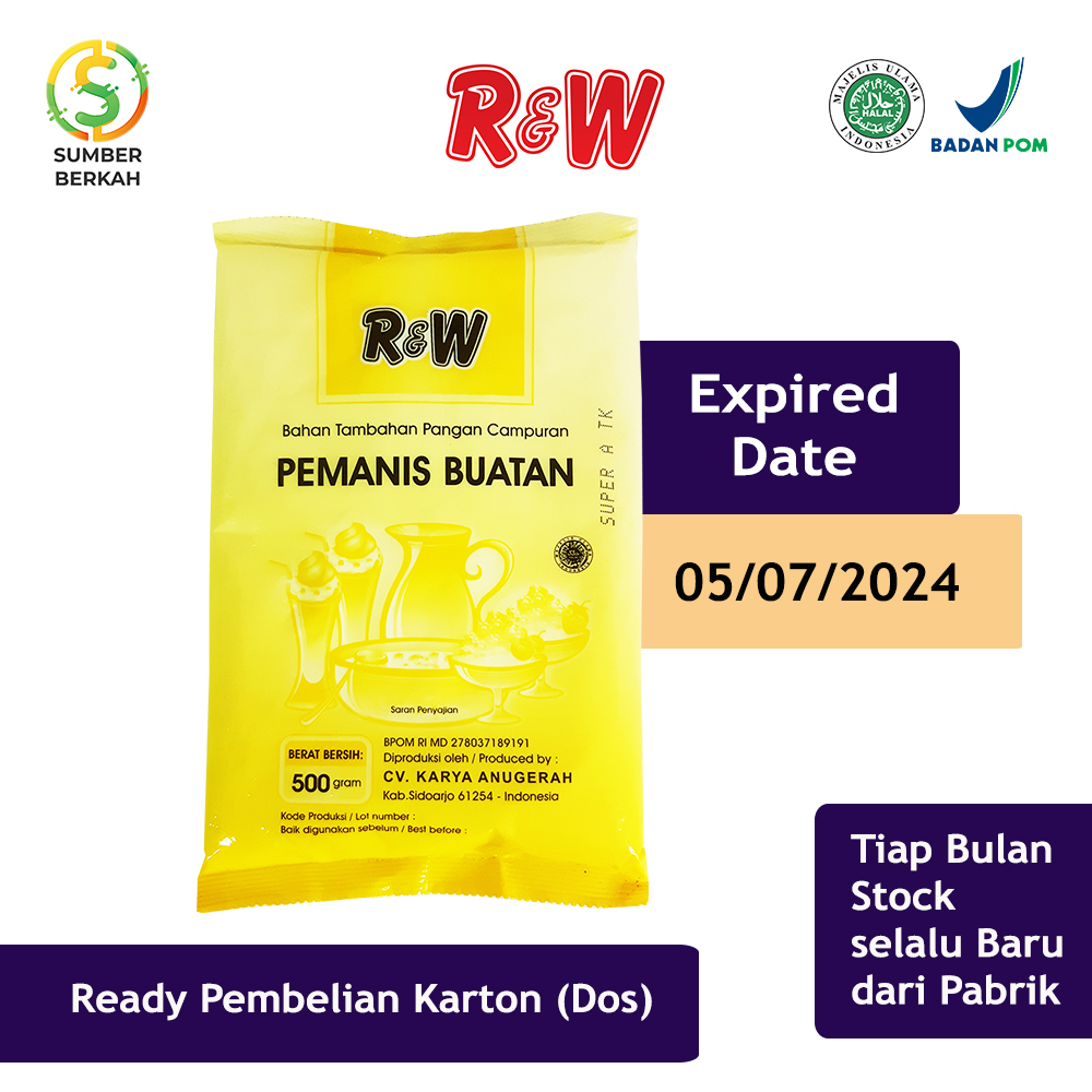 Sari Manis Pemanis Buatan Sodium Super Kuning Rajawali R&amp;W RW 500 gr