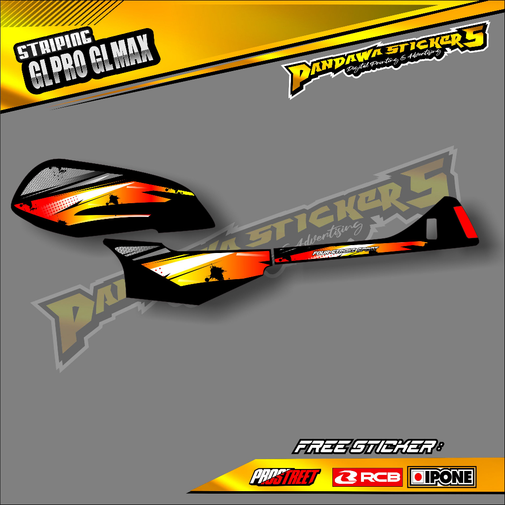 STRIPING VARIASI GL PRO - GL MAX / STICKER LIST VARIASI MOTOR HONDA GL PRO GL - GL MAX