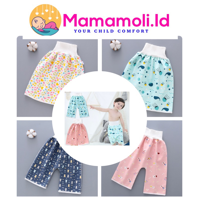 Celana Rok Ompol Ngompol Anak Bayi/ Celana Perlak Pipis Anak Waterproof/ Rok Clodi Anti Ngompol