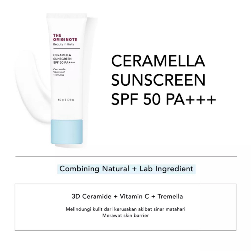 The Originote Ceramella Sunscreen SPF 50 PA+++ BPOM