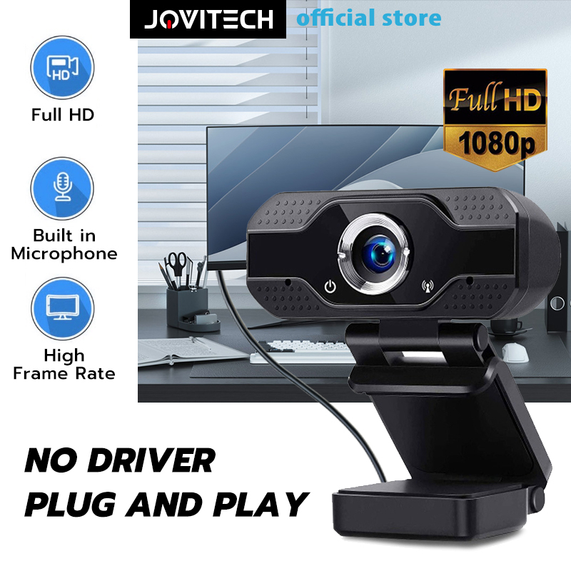 【COD】Jovitech Full HD Webcam 1080P Web Camera With Microphone USB Plug WebCam For PC Computer Mac Laptop Desktop - CM07