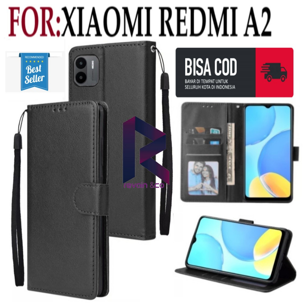 FLIP COVER XIAOMI REDMI A2 FLIP WALLET LEATHER KULIT PREMIUM SARUNG BUKA TUTUP KESING HP FLIP CASE XIAOMI REDMI A2