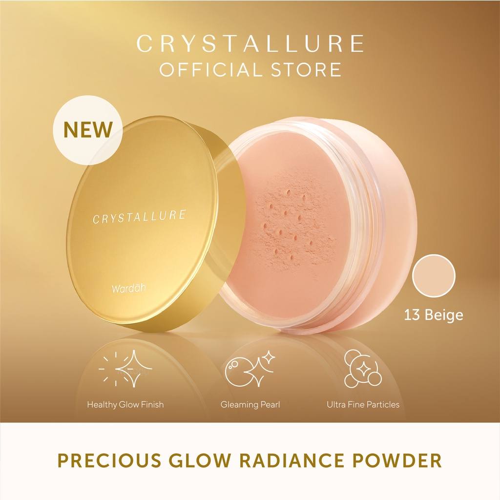 ⭐️ Beauty Expert ⭐️ Crystallure Precious Glow Radiance Powder 18g - Wardah Crystallure Bedak (Anti-aging benefit, samarkan garis halus)