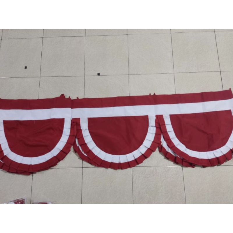 bendera backgroud backdrop 14 gelombang merah putih