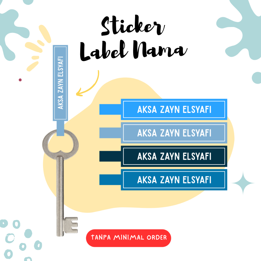 

Stiker Label Tag Nama Custom Gantungan Kunci Flasdisk Tas Cas Laptop dan Hp by giftproject.id