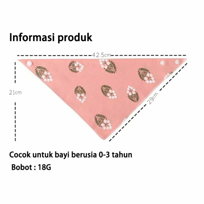 Celemek bayi/ slabber bayi segitiga kain bayi anak