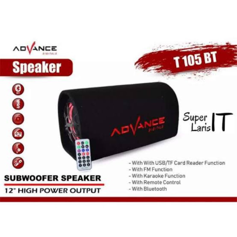 SPEAKER ADVANCE T105BT / SPEAKER ADVANCE T 105 BT PENGERAS SUARA ADVANCE / SPEAKER TABUNG / SPEAKER 