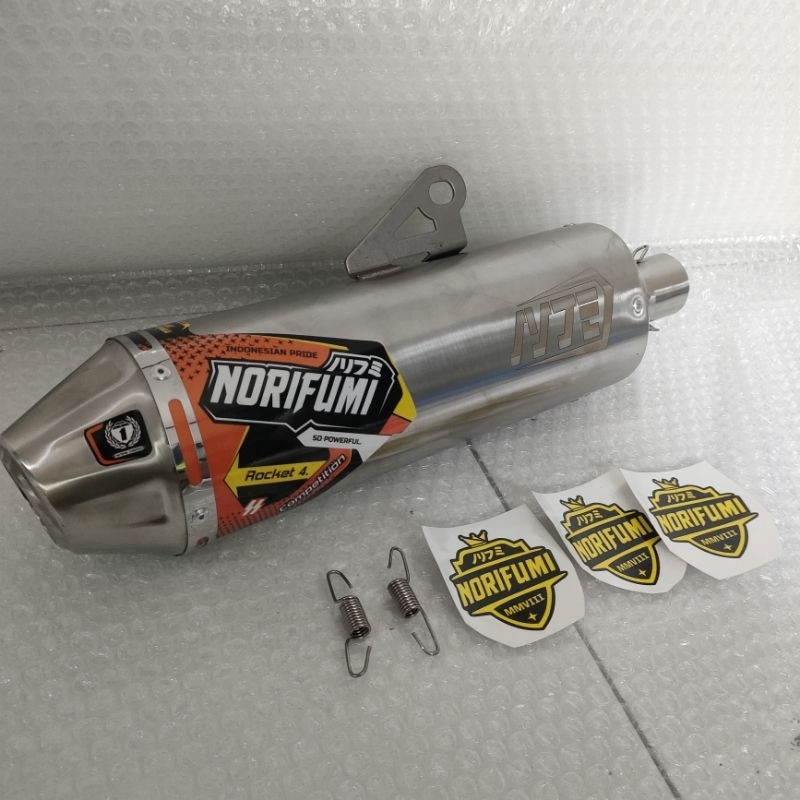 Silencer knalpot Norifumi rocket 4 kompetisi BOREUP pnp CRF KLX WR D-TRACKER KLX TIGER VIXION TRAIL