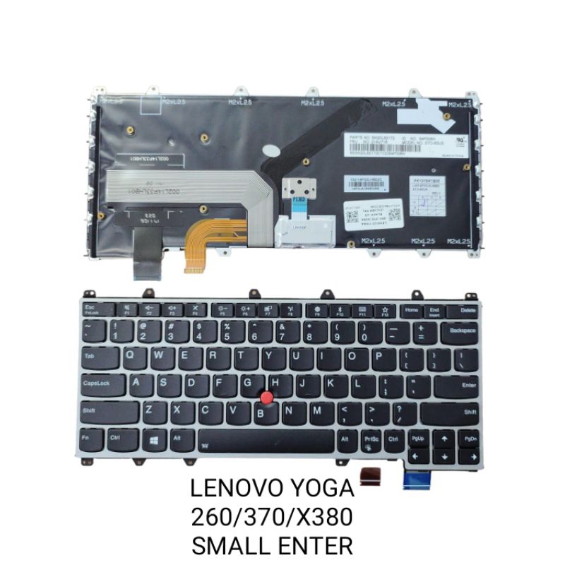 KEYBOARD LENOVO YOGA 260/370/X380 SMALL ENTER ORIGINAL GARANSI