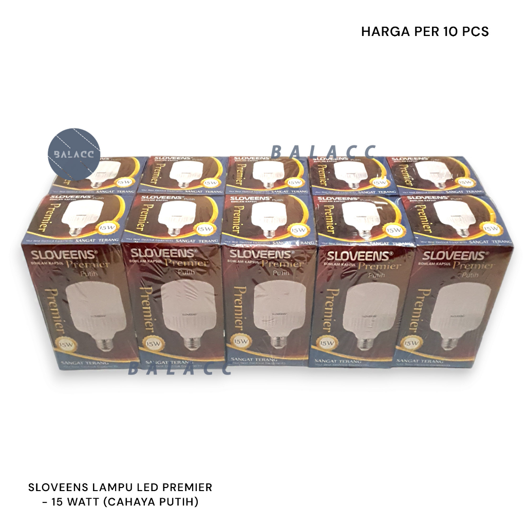 Lampu LED T BULB TABUNG SLOVEEN PREMIER 15 WATT ( Paket isi 10 Pcs )