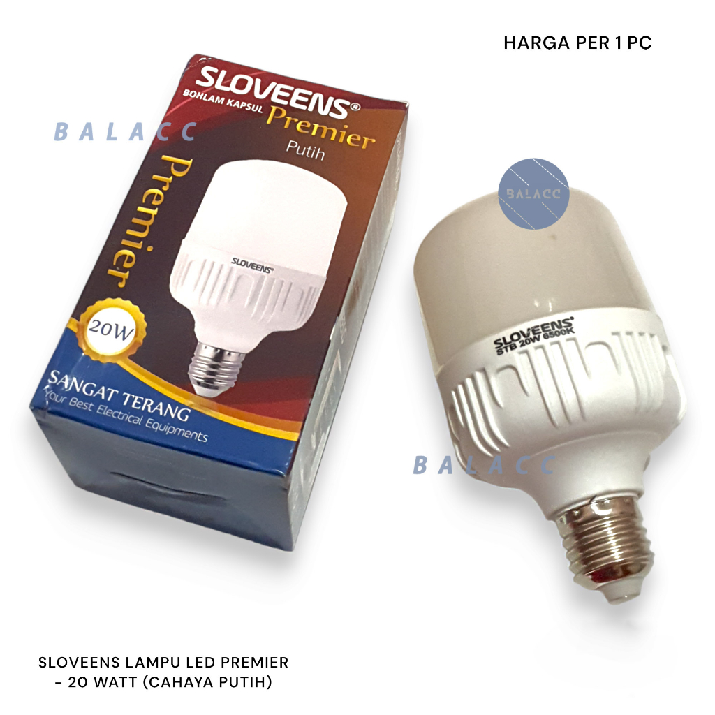 Lampu LED T BULB TABUNG SLOVEEN PREMIER 20 WATT ( Paket isi 10 Pcs )