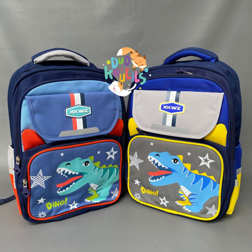 Tas Sekolah anak SD motif Dino TREX Kuping by XKWZ