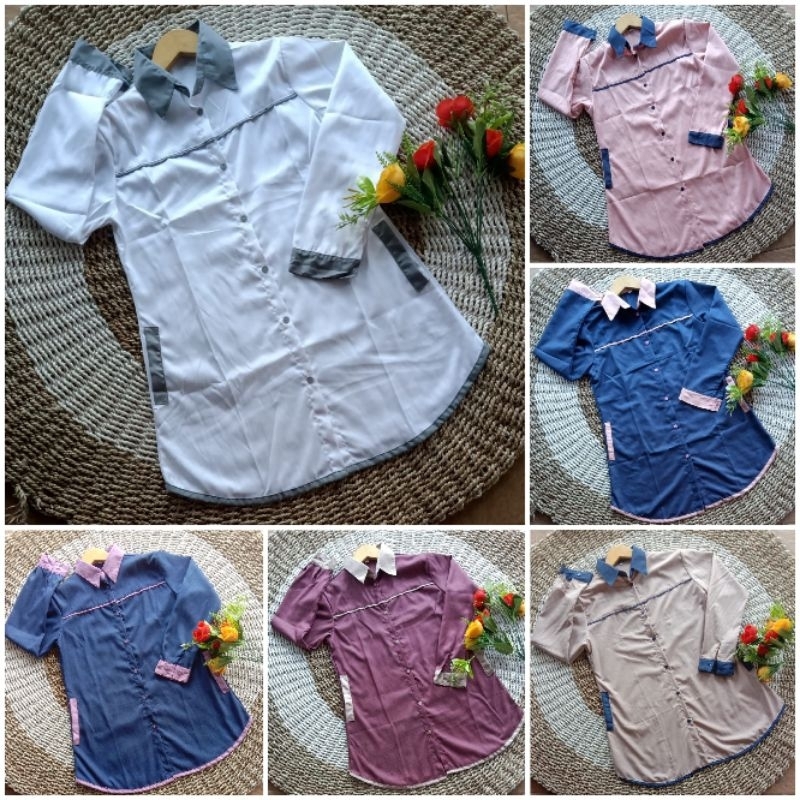 TUNIK SANTRI PUTRI BAJU ATASAN SANTRI TUNIK KATUN MADINA | Tunik santri putri Baju atasan santriwati