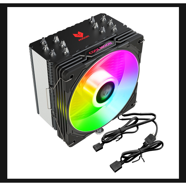 CPU COOLER COOLMOON AOSOR AS600 6 PIPE ARGB PWM