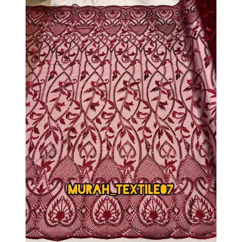 Kain Tile Payet squin bahan kebaya harga per 0,5 m