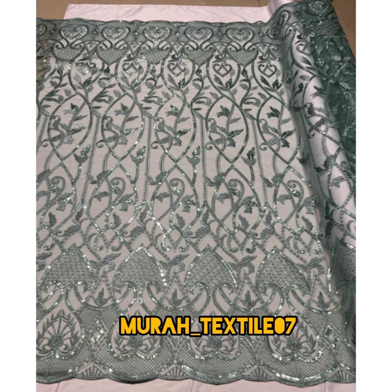 Kain Tile Payet squin bahan kebaya harga per 0,5 m