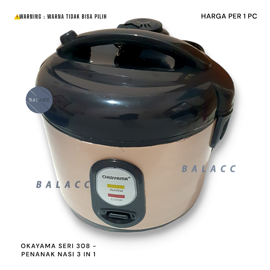 OKAYAMA Rice Cooker 3n1 1.8 Liter / Magic Com Nasi 1.8L