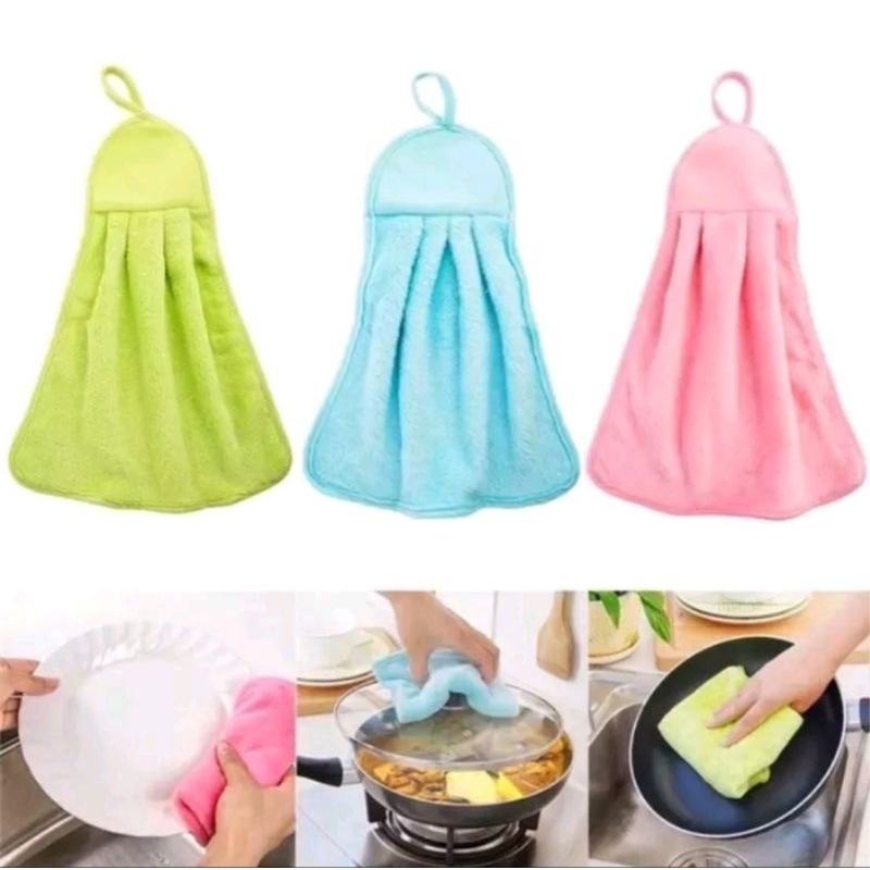 Lap Tangan Handuk Polos Kain Lap Gantung Dapur Polos Hand Towel Serbaguna