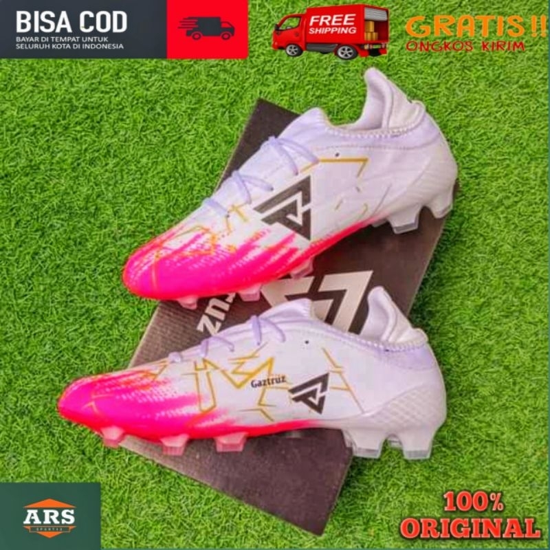 SEPATU BOLA ORIGINAL GASTRUZ BRAND LOKAL/Sepatu bola GASTRUZ pink putih original