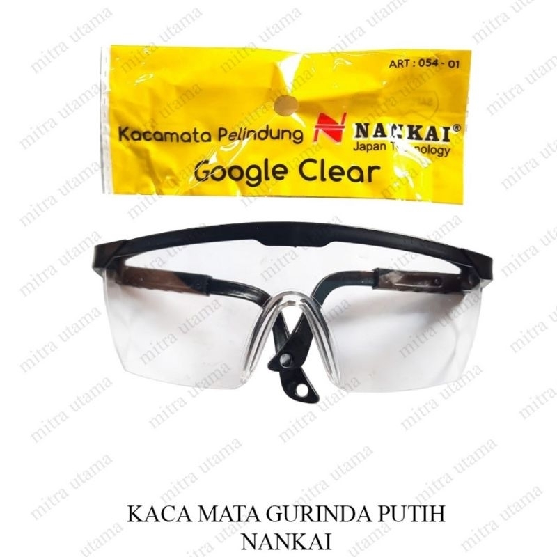 Kaca Mata Gerinda Bening - Glasses Bening - Safety Goggle