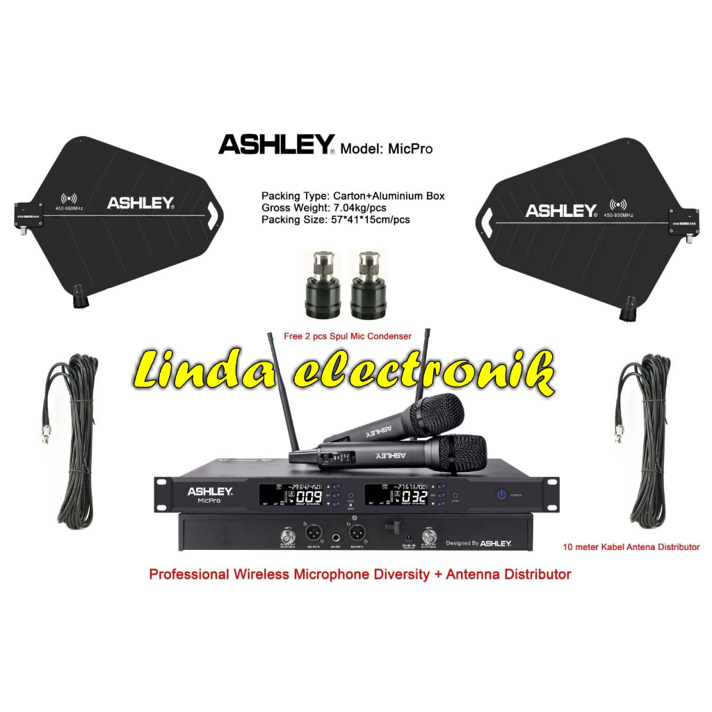 mic wireless ashley micpro free spul condensor 4 spul original