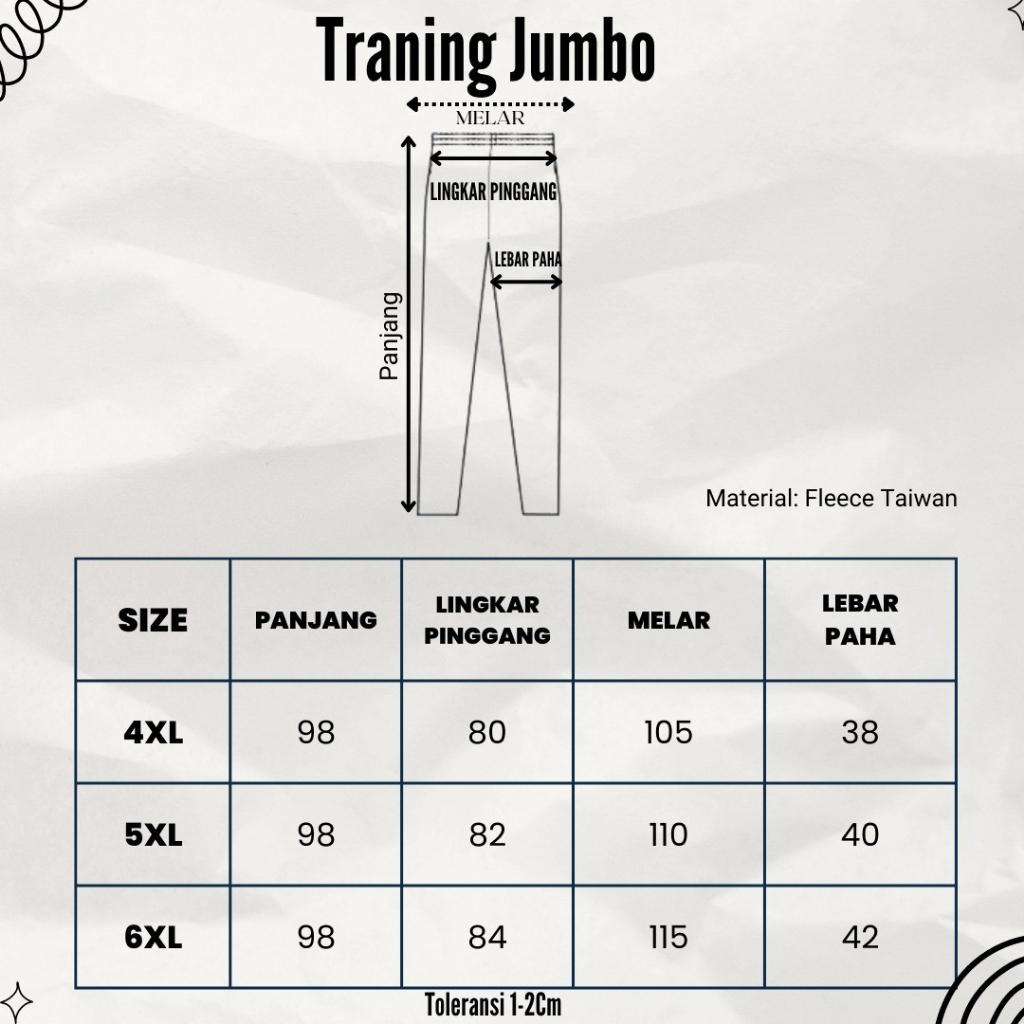 CELANA TRAINING SUPER JUMBO