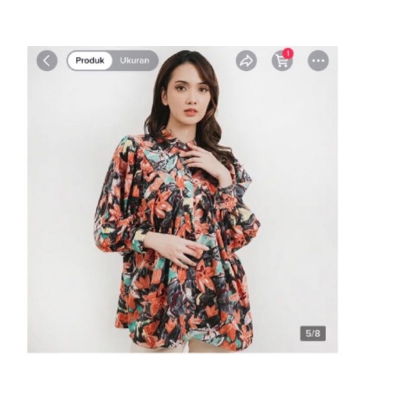 new cm lepas tag..camila blouse sz s benang jarum buttonscarves