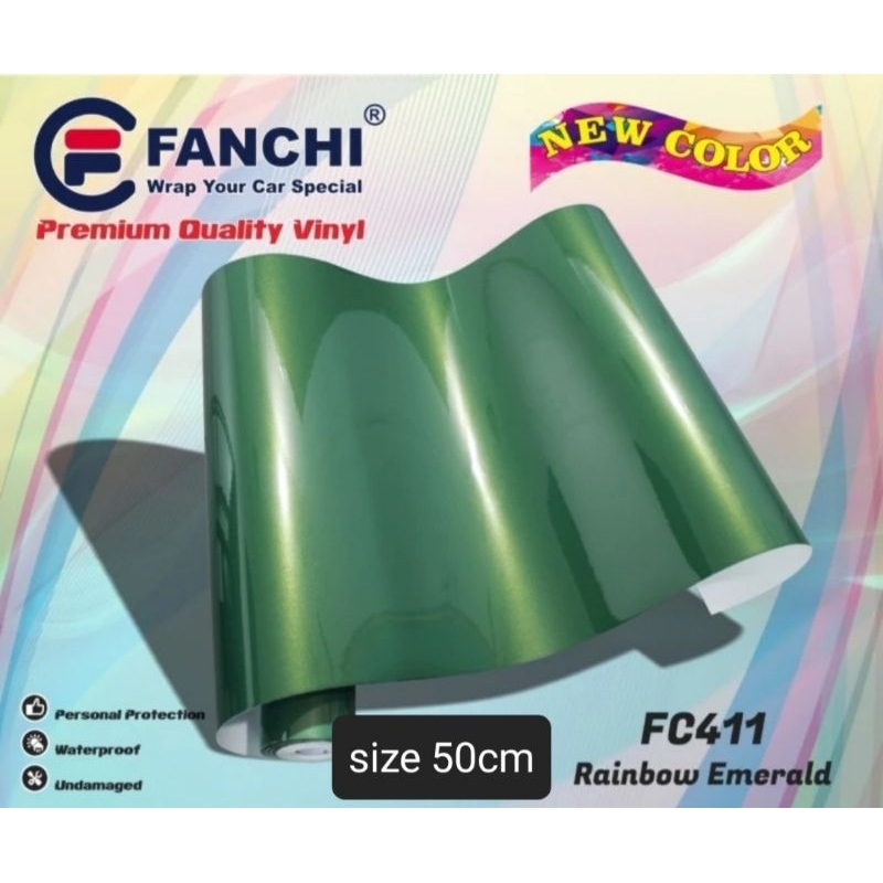 50cm Sticker Fanchi FC411 PB411 Rainbow Emarald Premium Wrap 50cm