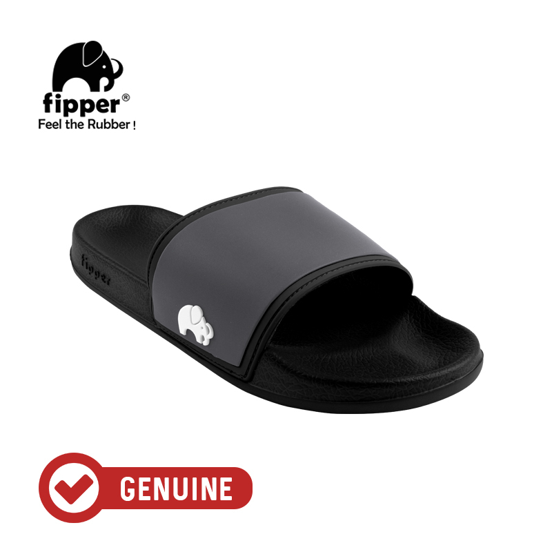 Fipper Slip On Black Grey Dark White
