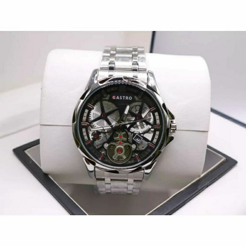 Jam Tangan Gastro Analog Rantai Stainliss Steel Watch Men's Stylish Kasual Bisa COD