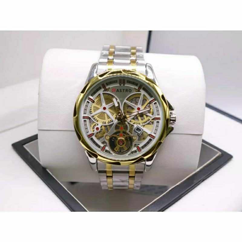 Jam Tangan Gastro Analog Rantai Stainliss Steel Watch Men's Stylish Kasual Bisa COD