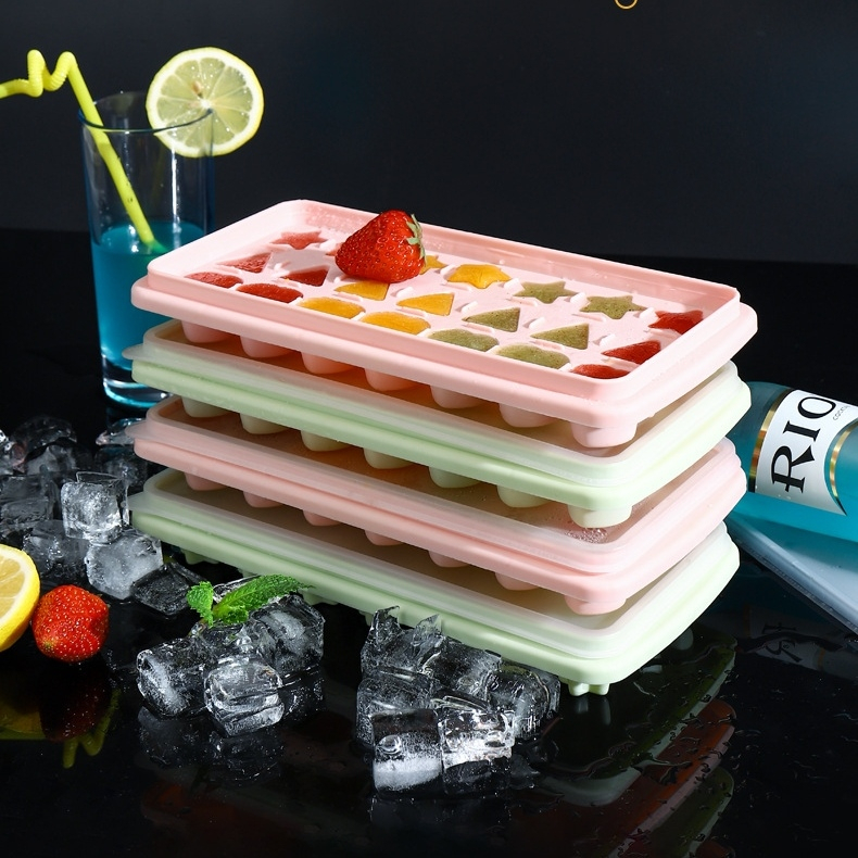 CETAKAN ES BATU SERBAGUNA ICE CUBE TRAY PENCETAK AGER SILIKON TUTUP MURAH PRAKTIS JELLY PUDING COKLAT PERMEN LA150RD GUMMY IMPORT