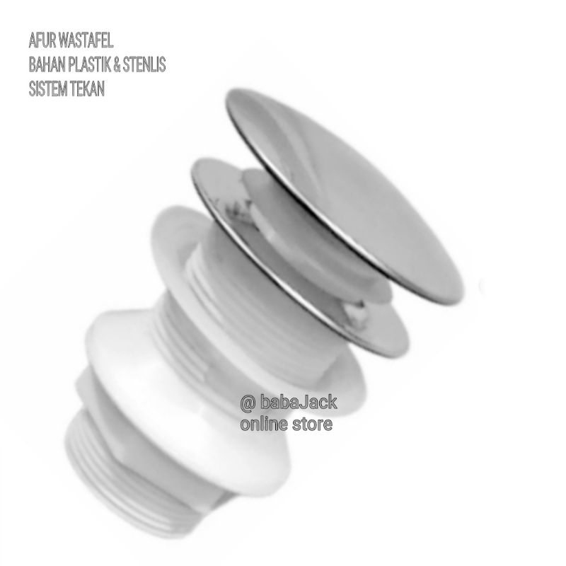 Afur wastafel tekan stainless injek avur basin stenlis cuci tangan pembuangan air